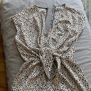 Leopard print romper